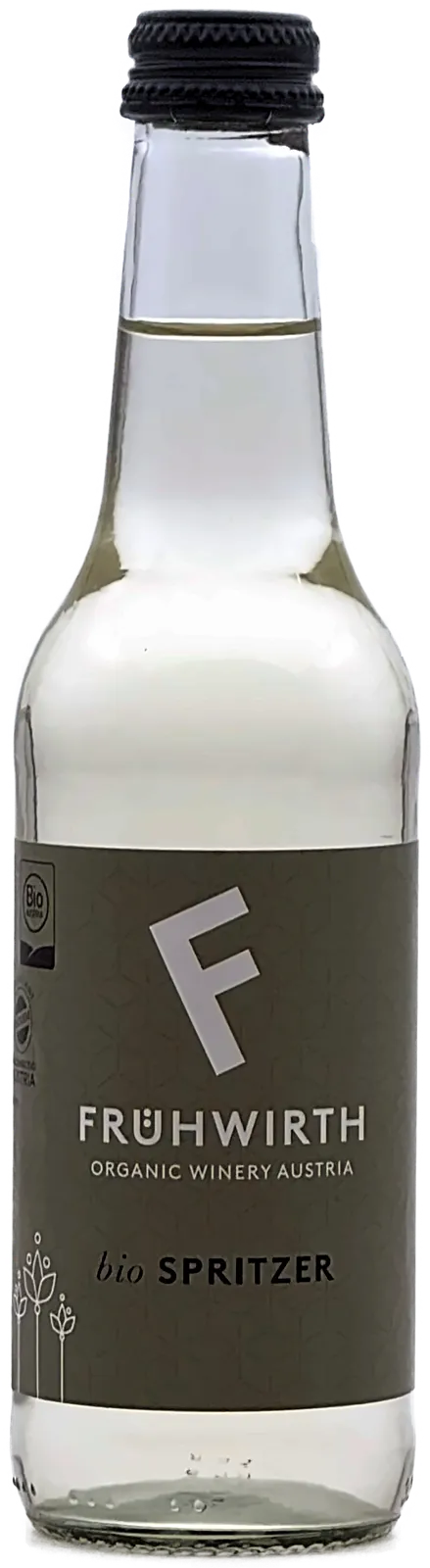 Flasche Muskateller Spritzer bio vom Bio-Weingut Frühwirth