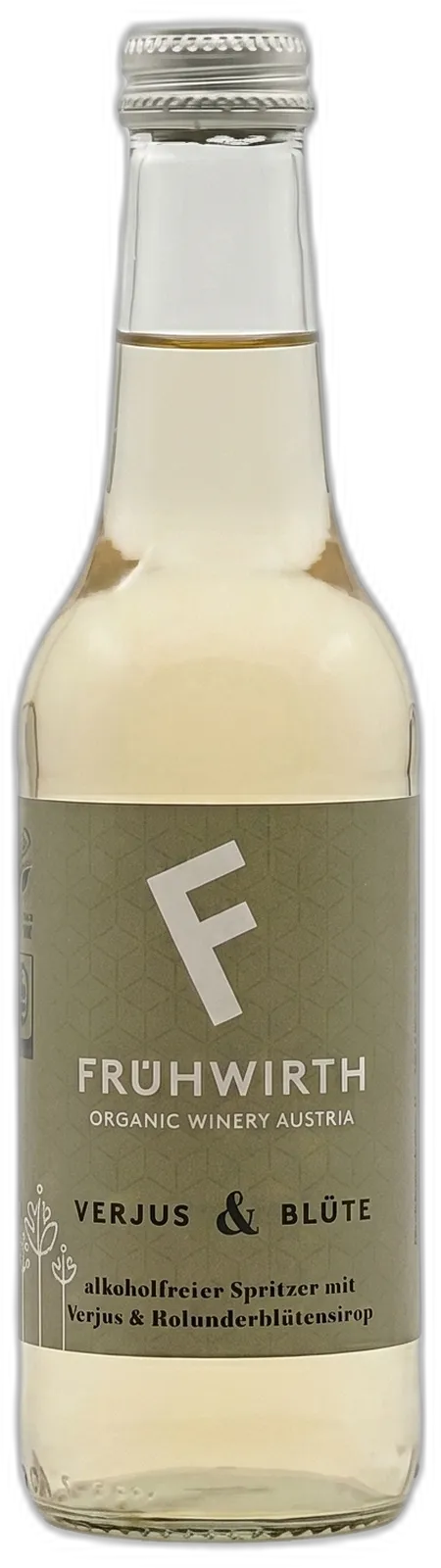 Flasche Verjus u. Blüte (alkoholfrei) vom Bio-Weingut Frühwirth